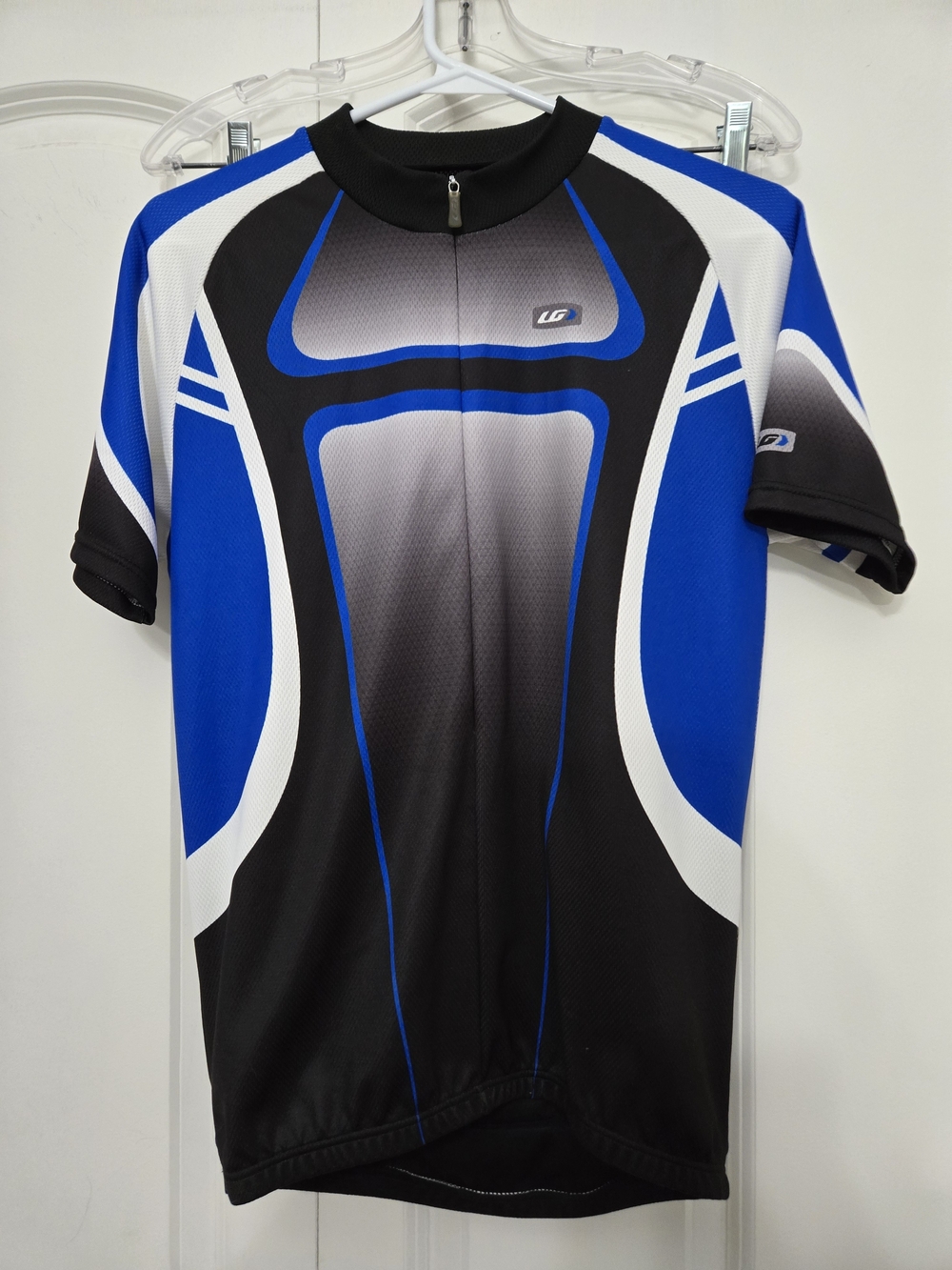 Men's Performance Cycling Jersey in Blue & Black – Lightweight Short Sleeve